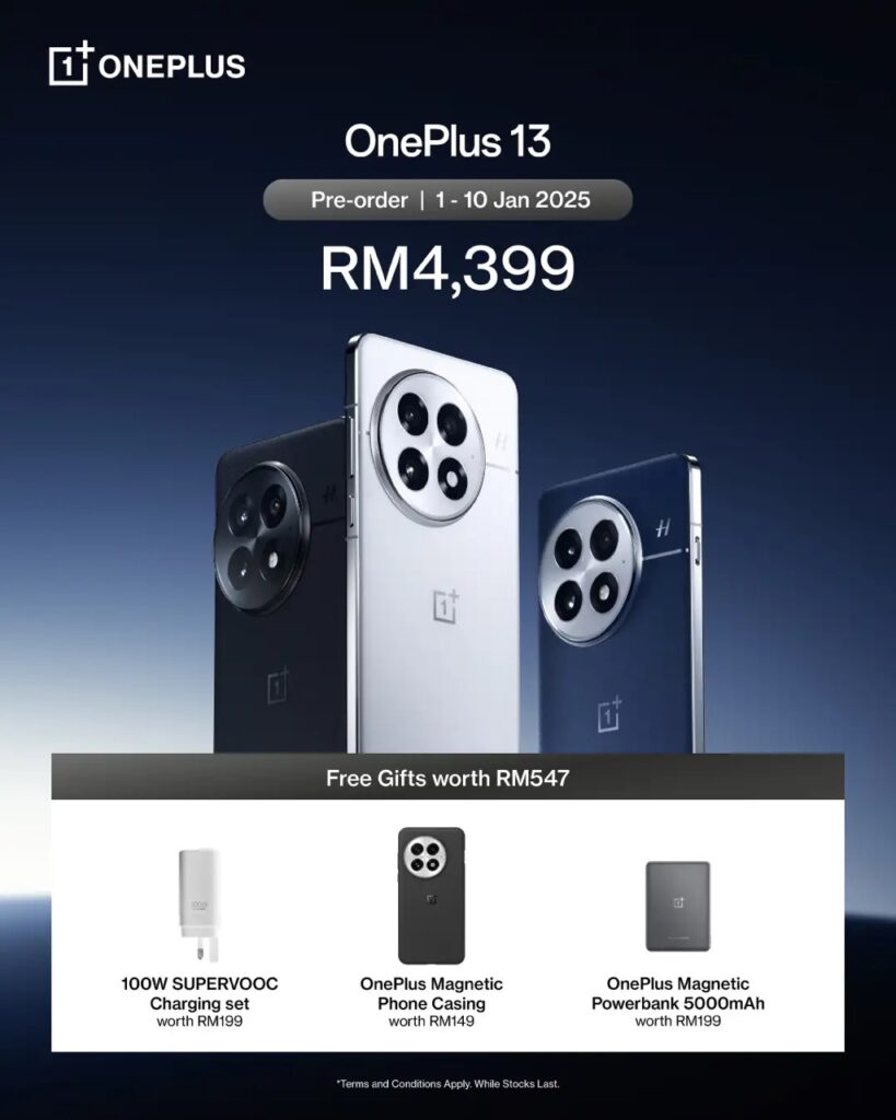 OnePlus 13 kini rasmi di Malaysia pada harga RM 4,399 4