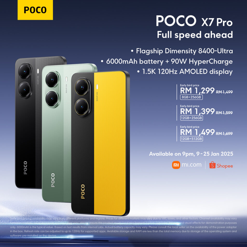 Poco X7 Pro dilancarkan secara rasmi di Malaysia dengan cip Dimensity 8400 Ultra 5