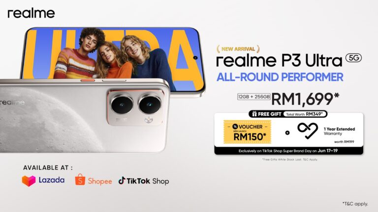 realme P3 Ultra kini di Malaysia pada harga dari RM 1,699 1