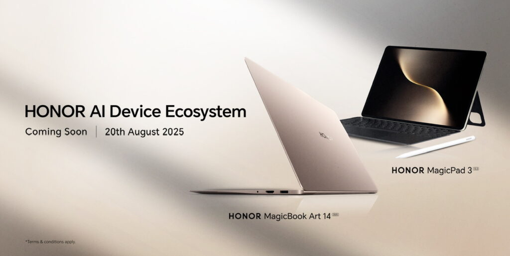 HONOR MagicPad 3 dan MagicBook Art 14 2025 akan tiba di Malaysia pada 20 Ogos ini 1