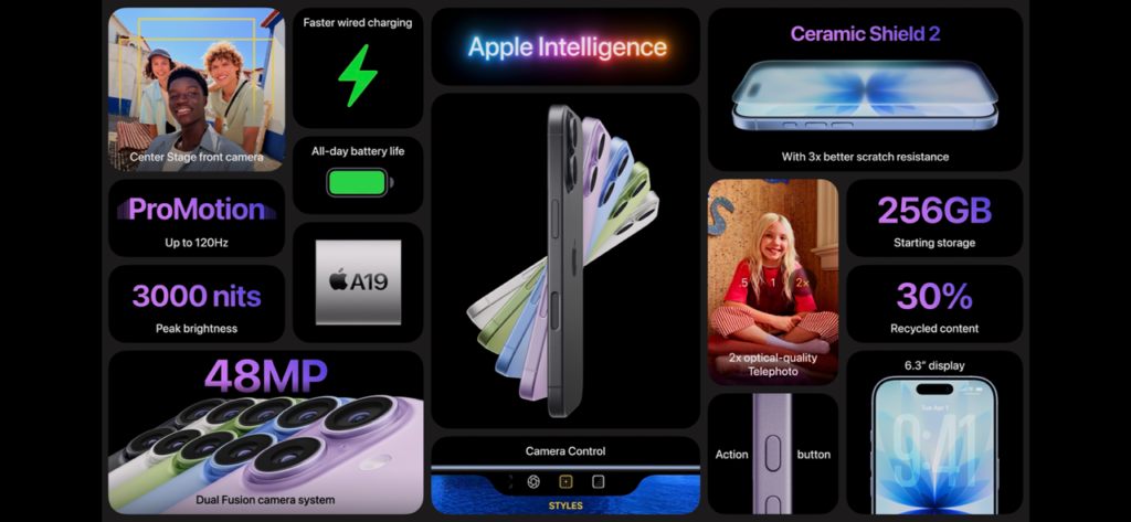 Apple iPhone 17 dilancarkan dengan skrin 120Hz dan 2 sensor 48MP 1