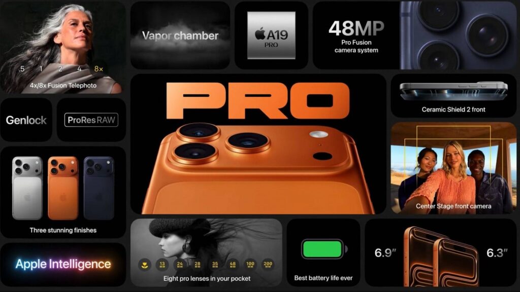 Apple iPhone 17 Pro dan iPhone 17 Pro Max kini rasmi - rekaan baharu dengan 3 sensor 48MP 1