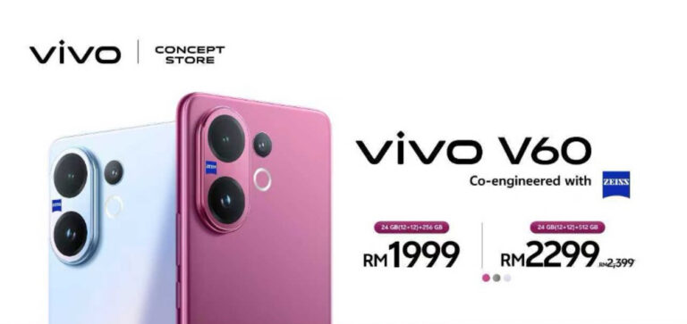 Jualan vivo V60 kini bermula - nikmati ganjaran kempen First Sale bernilai sehingga RM 897 6