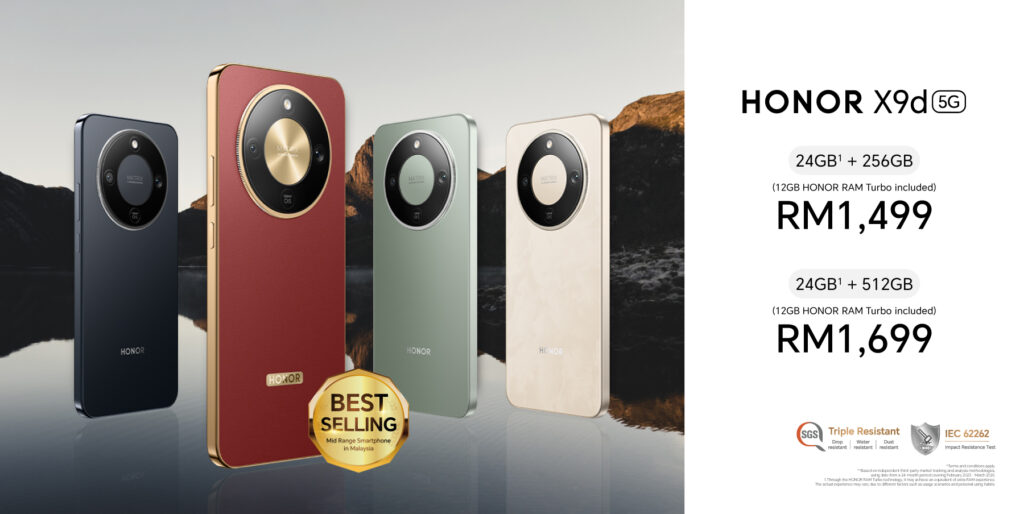 HONOR X9d 5G akan mula dijual di Malaysia pada 10 Oktober - roadshow khas berlangsung di IOI Mall Puchong 1