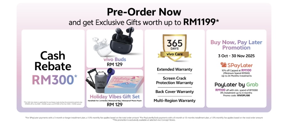 vivo V60 Lite 5G kini rasmi di Malaysia pada harga dari RM 1,199 6 vivo V60 Lite 5G kini rasmi di Malaysia pada harga dari RM 1,199 6