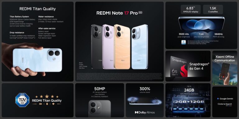 REDMI Note 17 Series Diperkenalkan, Tampil Dengan Bateri Sehingga 10,000mAh 7