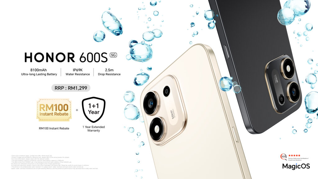 HONOR 600S 5G kini di Malaysia, Harga RM1,299 Dengan Bateri 8,100mAh 1