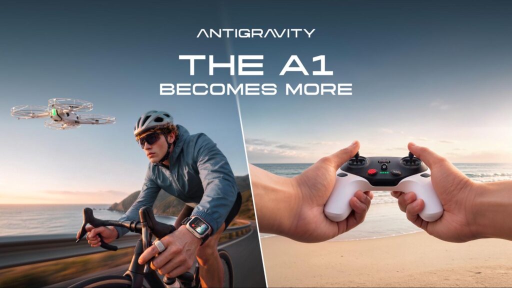 Antigravity Perkenal Follow Me Bundle dan Remote Controller untuk Dron A1 8K 360° 1